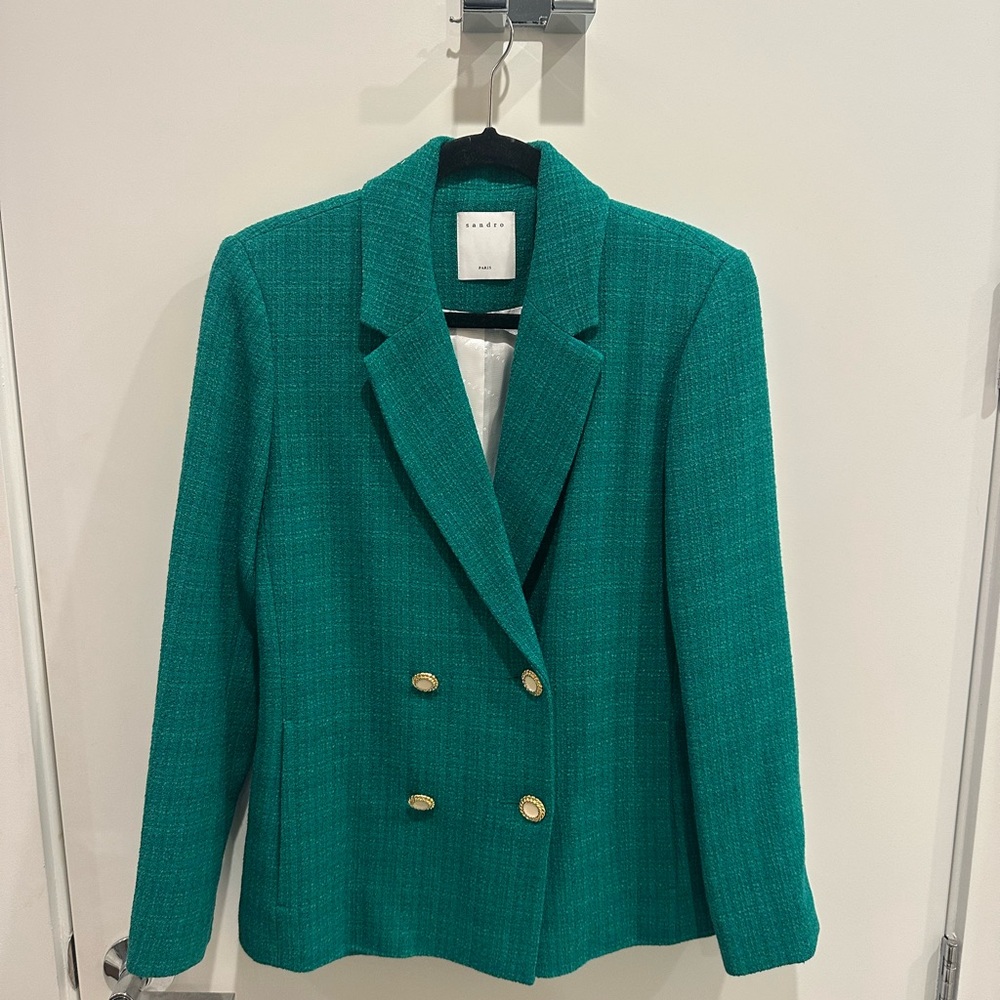 Sandro Elegant Green Women's Blazer